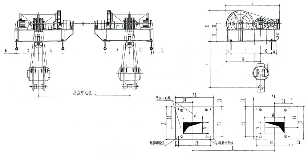 QPK2×400KN-QPK2×1250KN系列卷揚(yáng)式雙吊點(diǎn)啟閉機(jī)外形及基礎(chǔ)布置示意圖.jpg