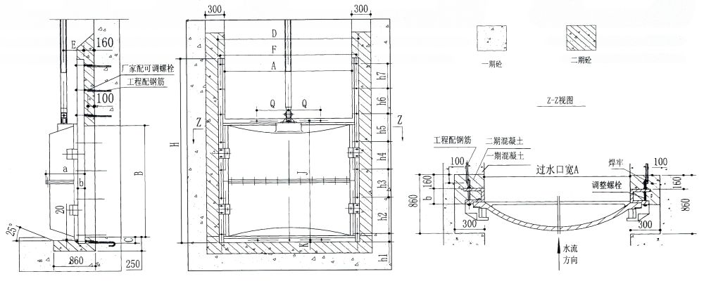 PGZ型鑄鐵閘門基礎(chǔ)安裝示意圖.jpg